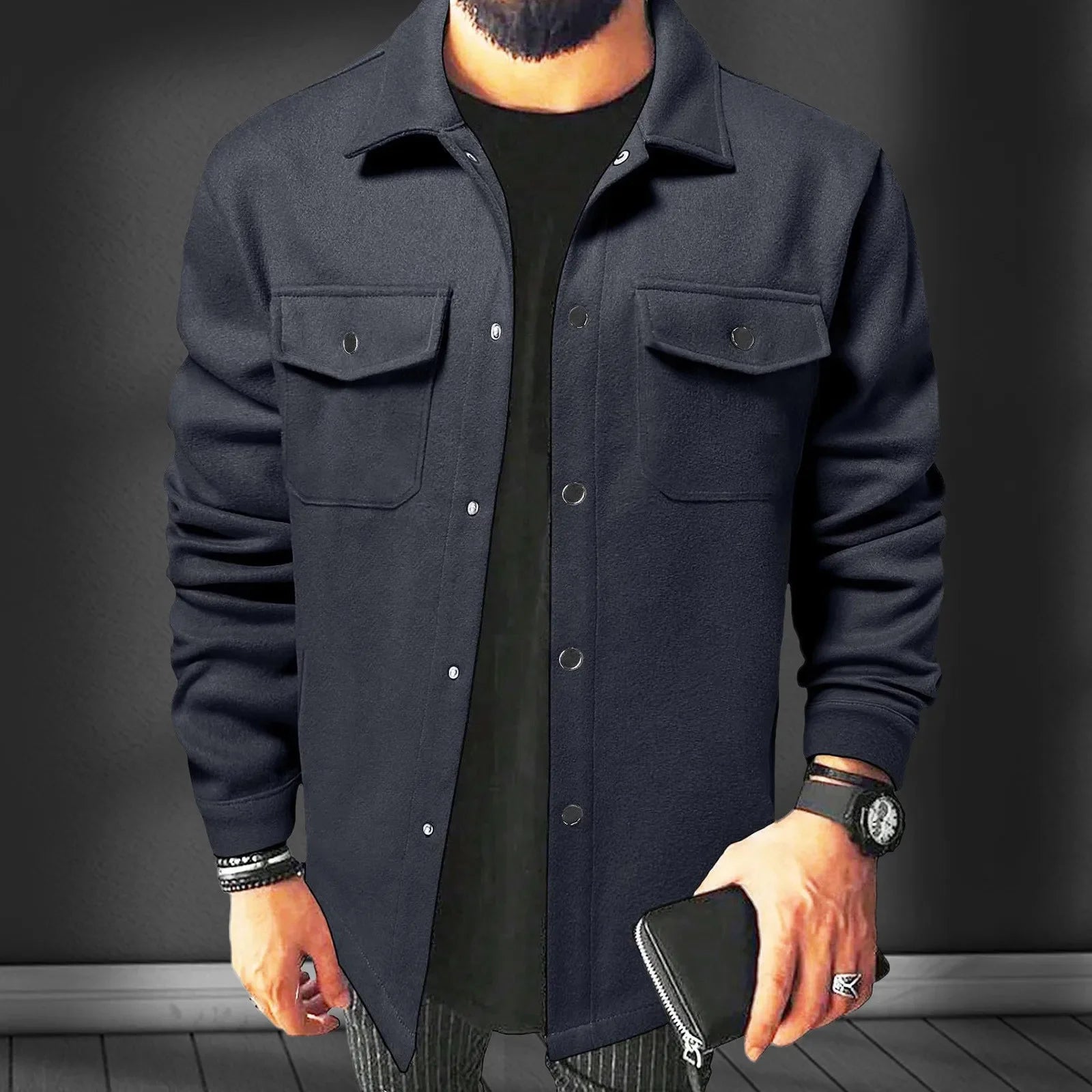 Classic Button-Down Shirt Jacket